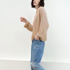 Micaela Greg Knit Slouchy Seed Sweater in Peach Medium $310 retail
